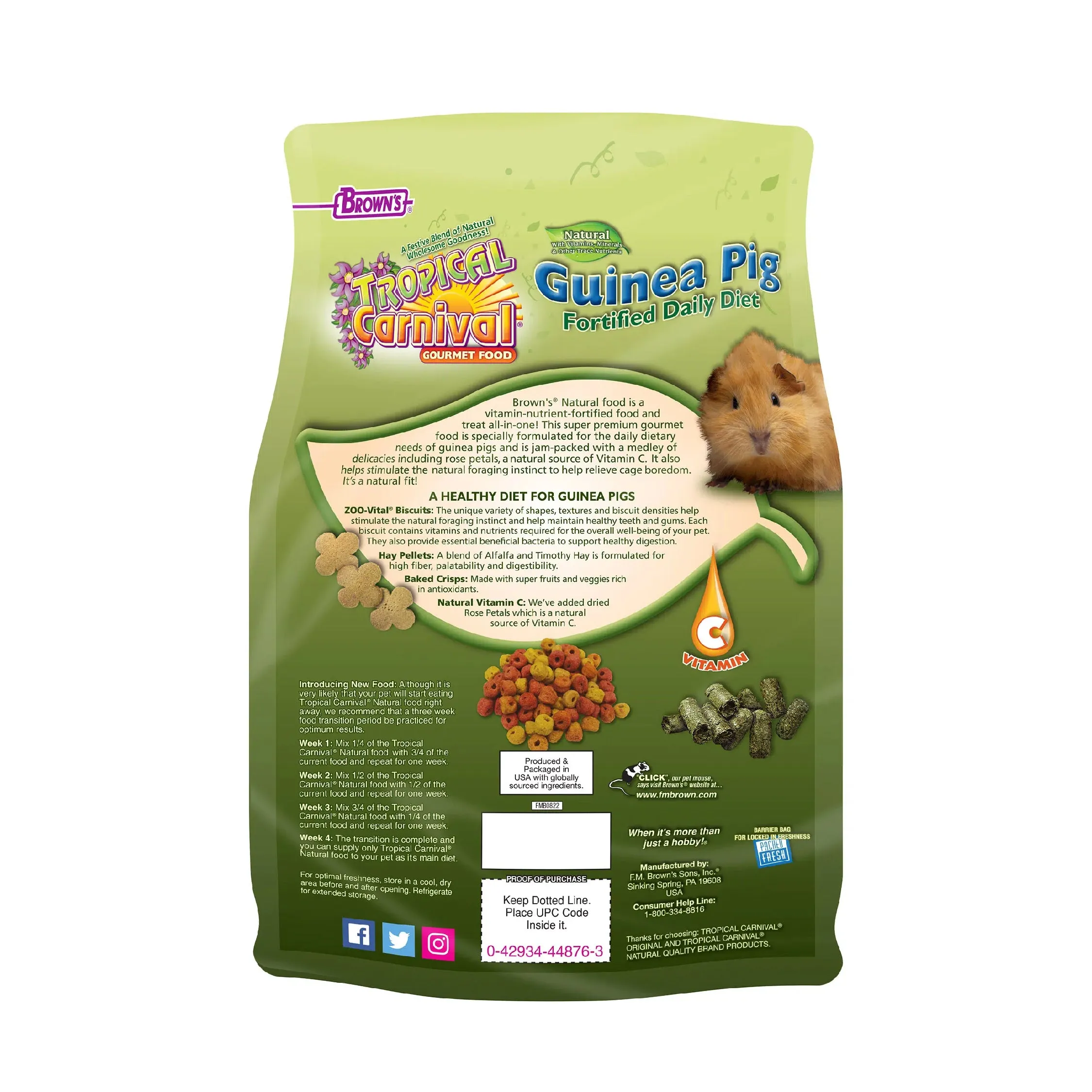 Tropical Carnival® Natural Guinea Pig Fortified Daily Diet