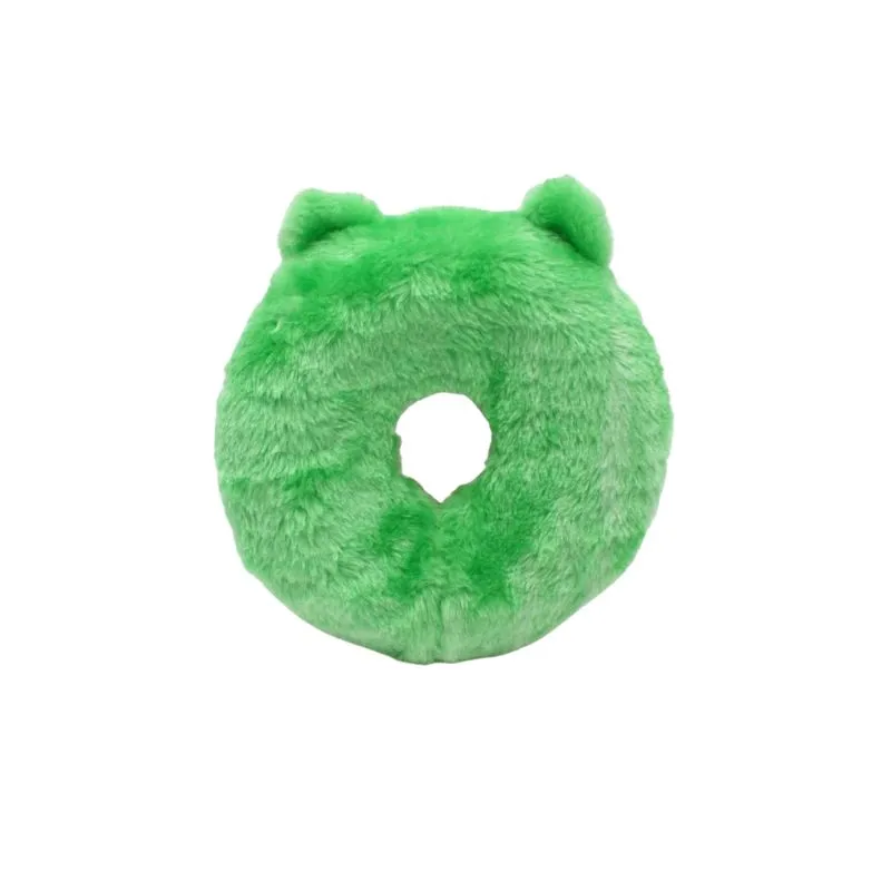 ZippyPaws Donutz Plush Squeaker Dog Toy Frog